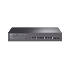 TP-LINK Switch PoE JetStream SDN Administrable 8 puertos 10/100/1000 Mbps + 2 puertos SFP, 8 puertos PoE, 150W, administración centralizada OMADA SDN MOD: TL-SG2210MP