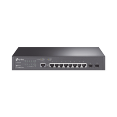 TP-LINK Switch JetStream SDN Administrable 8 puertos 10/100/1000 Mbps + 2 puertos SFP, administración centralizada OMADA SDN MOD: TL-SG3210