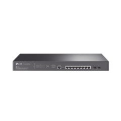 TP-LINK Switch PoE+ JetStream SDN Administrable 8 puertos 100/1000/2500 Mbps + 2 puertos SFP+, 8 puertos PoE+, 240W, administración centralizada OMADA SDN, ideal para Wi-Fi 6 MOD: TL-SG3210XHPM2