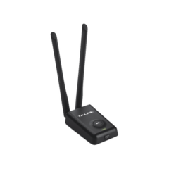 TP-LINK Adaptador de alta potencia USB inalámbrico N 300 Mbps 2.4 GHz con 2 antenas externas de 5 dBi MOD: TL-WN8200ND