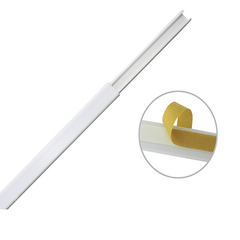 THORSMAN Canaleta color blanco de PVC auto extinguible, de una vía, 12 x 8 mm tramo de 6 pies con cinta adhesiva (5000-21252) MOD: TMK-0812-CC