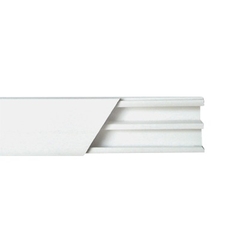 THORSMAN Canaleta blanca de PVC auto extinguible, con división, 20 x 10 mm, tramo de 2.5m (5101-01250) MOD: TMK-1020-CD