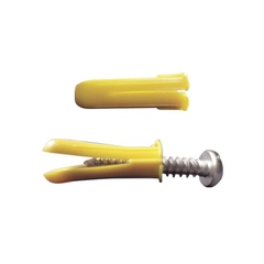 THORSMAN Paquete de 20 taquetes amarillo 1" y 20 tornillos 8mm x 1" MOD: TP-1X-KIT