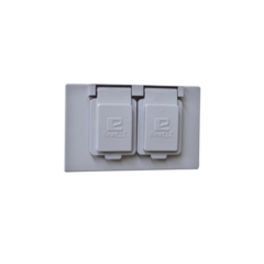 RAWELT Tapa rectangular dúplex horizontal con contratapa con mecanismo de auto-cierre de aluminio para uso de interiores y exteriores tipo RR. MOD: TR-0611