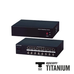 EPCOM TITANIUM (ANALÓGICO)Video + poder: 300 m, receptor de video pasivo + alimentación de 8 canales MOD: TT-108-PVR
