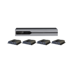 EPCOM TITANIUM Kit Divisor y Extensor HDMI (Extender Splitter) / Divide 1 Fuente HDMI a 4 Pantallas / Extiende la señal HDMI hasta 120 m / Resolución 4Kx2K @ 30 Hz / Cat 6/6a / Uso 24/7 / Longitud del cable autoajustable / Alimente solo el Tx (PoC). TT3144KHDBITT