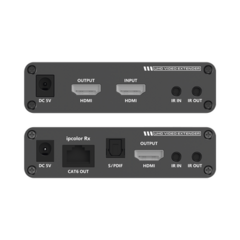 EPCOM TITANIUM Kit Extensor HDMI hasta 700 metros con Conexión en Cascada / 4K @ 60 Hz/ Cat 6, 6a y 7 / IPCOLOR / CERO LATENCIA / SIN COMPRIMIR / Salida Loop / IR bidireccional / Puerto S/PDIF / Soporta ARC / Soporta 10 -Rx. TT-676