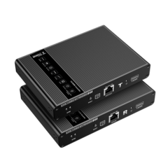 EPCOM TITANIUM Kit extensor KVM (HDMI y USB) hasta 70 metros / Resolución 4K @ 60 Hz/ Cat 6, 6a y 7 / IPCOLOR / CERO LATENCIA / HDR10 / Salida Loop / Puerto S/PDIF / Uso 24/7 / Transmite el Video y Controla tu DVR vía USB a distancia. MOD: TT676KVM