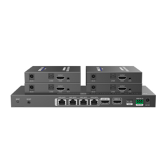 EPCOM TITANIUM Kit Divisor y Extensor HDMI / Divide 1 Fuente HDMI a 4 Pantallas / Extiende la señal HDMI hasta 70 m / Resolución 4K @ 60 Hz/ Cat 6/6a/7 / IPCOLOR / CERO LATENCIA / Uso 24/7 / Puerto S/PDIF / EDID / RS232 / Salida Loop / Alimente solo el Tx MOD: TT824
