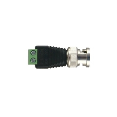 EPCOM TITANIUM Adaptador de conector BNC macho a 2 terminales-tornillo para cables AWG-26-14, en aplicaciones Video Vigilancia, Níquel/ Oro/ PTFE y PVC. MOD: TTRG17