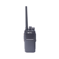 TXPRO Radio Portátil UHF 400-512 MHz, Digital DMR y Analógico, 5 W, Incluye antena, batería, cargador y clip, 16 canales preconfigurados TX-680-AU