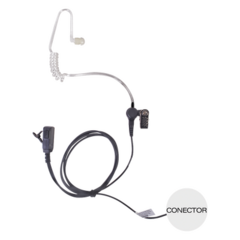 TXPRO Micrófono - audífono de solapa con tubo acústico transparente para KENWOOD PKT23K con tubo acústico de PU (grado médico) MOD: TXEHK04AV2