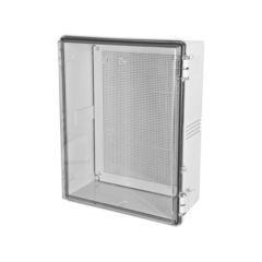 TXPRO Gabinetes NEMA, cuerpo gris, cubierta transparente (250 x 350 x 150 mm), para interior y exterior MOD: TXT-2535