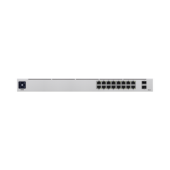 UBIQUITI NETWORKS UniFi Switch Gen2, Capa 2 de 16 puertos (8 puertos PoE 802.3af/at + 8 puertos Gigabit) + 2 puertos 1G SFP, 42W, pantalla informativa USW-16-POE