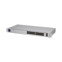 UBIQUITI NETWORKS UniFi Switch , Capa 2 de 24 puertos 10/100/1000 Mbps + 2 puertos 1G SFP, pantalla informativa MOD: USW-24