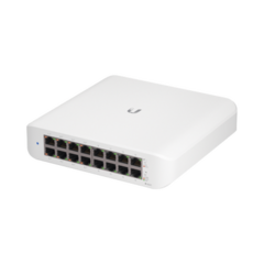 UBIQUITI NETWORKS Switch UniFi Lite Administrable PoE de 16 Puertos 10/100/1000 Mbps (8 puertos 802.3af/at), 45 W MOD: USW-LITE-16-POE
