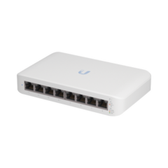 UBIQUITI NETWORKS Switch UniFi Lite Administrable PoE de 8 Puertos 10/100/1000 Mbps (4 puertos 802.3af/at), 52 W MOD: USW-LITE-8-POE