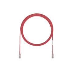PANDUIT Cable de Parcheo TX6, UTP Cat6, Diámetro Reducido (28AWG), Color Rojo, 10ft MOD: UTP28SP10RD