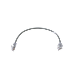 PANDUIT Cable de Parcheo TX6, UTP Cat6, Diámetro Reducido (28AWG), Color Gris, 1ft MOD: UTP28SP1GY