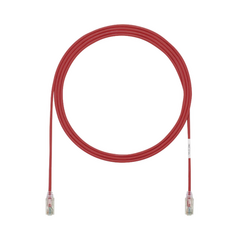PANDUIT Cable de Parcheo TX6, UTP Cat6, Diámetro Reducido (28AWG), Color Rojo, 1ft MOD: UTP28SP1RD