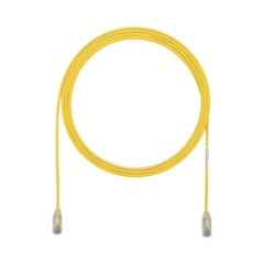PANDUIT Cable de Parcheo TX6, UTP Cat6, Diámetro Reducido (28AWG), Color Amarillo, 1ft MOD: UTP28SP1YL
