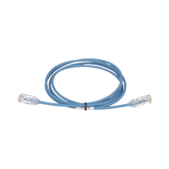 PANDUIT Cable de Parcheo TX6, UTP Cat6, Diámetro Reducido (28AWG), Color Azul, 24ft MOD: UTP28SP24BU