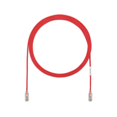 PANDUIT Cable de Parcheo TX6, UTP Cat6, Diámetro Reducido (28AWG), Color Rojo, 33ft MOD: UTP28SP33RD