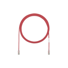PANDUIT Cable de Parcheo TX6, UTP Cat6, Diámetro Reducido (28AWG), Color Rojo, 5ft MOD: UTP28SP5RD