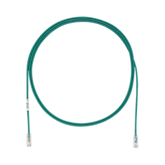 PANDUIT Cable de Parcheo TX6, UTP Cat6, Diámetro Reducido (28AWG), Color Verde, 7ft MOD: UTP28SP7GR