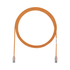 PANDUIT Cable de Parcheo TX6, UTP Cat6, Diámetro Reducido (28AWG), Color Naranja, 7ft MOD: UTP28SP7OR