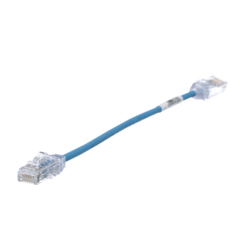 PANDUIT Cable de Parcheo TX6, UTP Cat6, Diámetro Reducido (28AWG), Color Azul, 8in (20.2cm) MOD: UTP28SP8INBU