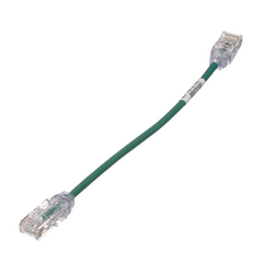 PANDUIT Cable de Parcheo TX6, UTP Cat6, Diámetro Reducido (28AWG), Color Verde, 8in (20.2cm) MOD: UTP28SP8INGR
