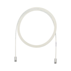 PANDUIT Cable de Parcheo UTP Cat6A, CM/LSZH, Diámetro Reducido (28AWG), Color Blanco Mate, 10ft MOD: UTP28X10