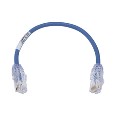 PANDUIT Cable de Parcheo UTP Cat6A, CM/LSZH, Diámetro Reducido (28AWG), Color Azul, 1ft MOD: UTP28X1BU