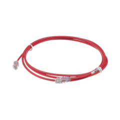 PANDUIT Cable de Parcheo UTP Cat6A, CM/LSZH, Diámetro Reducido (28AWG), Color Rojo, 7ft MOD: UTP28X7RD