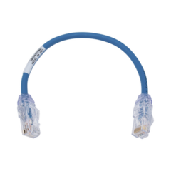 PANDUIT Cable de Parcheo UTP, Cat6A, Diámetro Reducido (28 AWG), CM/LSZH, Color Azul, 8in (20.3cm) MOD: UTP28X8INBU