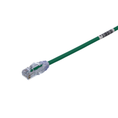 PANDUIT Cable de Parcheo UTP, Cat6A, Diámetro Reducido (28 AWG), CM/LSZH, Color Verde, 8in (20.3cm) MOD: UTP28X8INGR