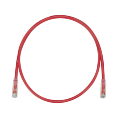 PANDUIT Cable de Parcheo TX6, UTP Cat6, 24 AWG, CM, Color Rojo, 100ft MOD: UTPSP100RDY