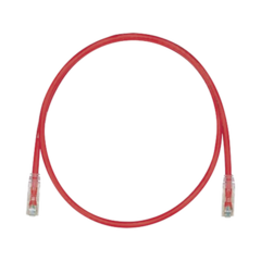 PANDUIT Cable de Parcheo TX6, UTP Cat6, 24 AWG, CM, Color Rojo, 10ft MOD: UTPSP10RDY