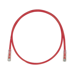 PANDUIT Cable de Parcheo TX6, UTP Cat6, 24 AWG, CM, Color Rojo, 7ft MOD: UTPSP7RDY