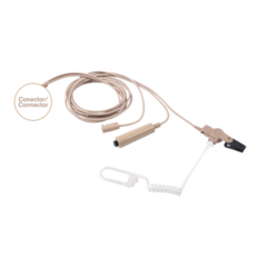 OTTO Kit de Micrófono-Audífono profesional beige de 3 cables para radios Motorola EP350, EP450, EP450S, DEP450, MAG ONE A8, Hytera TC500/600 MOD: V1-10283