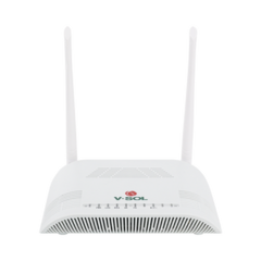 V-SOL ONU Dual G/EPON con Wi-Fi en 2.4 GHz + 1 puerto LAN Gigabit + 1 puerto LAN Fast Ethernet, hasta 300 Mbps vía inalámbrico MOD: V2802-GW