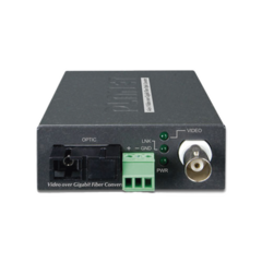 PLANET Kit Convertidor de Medios de Video Sobre Fibra Gigabit WDM-SC, Monomodo a 20 km, Tipo de Video AHD/TVI/CVI/CVBS VF-106G-KIT