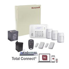 HONEYWELL HOME RESIDEO Kit inalámbrico de panel VISTA48 con teclado 6162RF receptor inalámbrico, 2 contactos 5800MINI, 3 PIR 5800PIR, 1 remoto, batería y transformador MOD: VISTA48-PLUS-MINI