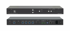 KRAMER VM-214DT DA Conmutable 2 x 1:4 HDMI 4K60 4:2:0 y Extensor de Rango HDBaseT con Ethernet, RS–232, IR y Audio Estéreo