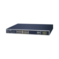 PLANET Switch Administrable 16 puertos 10/100/1000 802.3at PoE 230W y 4 puertos GigabitTP/SFP Combo MOD: WGSW-20160HP
