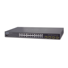 PLANET Switch Administrable L2+ de 24 puertos 10/100/1000T con 4 puertos combo TP/SFP Gigabit WGSW-24040
