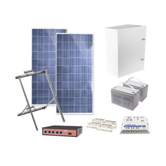 EPCOM POWERLINE Kit Solar Witek de 28 W con 5 Puertos PoE 802.3 af y PoE Pasivo 24 V para Camaras IP y un Enlace Punto a Punto en 24 Vcc MOD: WI5POE28