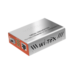 WI-TEK Convertidos de medios / 1 puerto RJ45 100/1000 Mbps PoE Out 802.3af/at / 1 SFP 1000Mbps / hasta 25 Km MOD: WI-MC-111GP