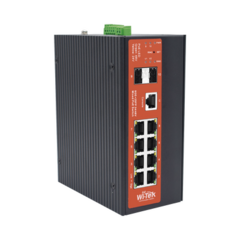 WI-TEK Switch Industrial Administrable Gigabit con 2 Puertos PoE bt + 6 Puertos PoE af/at o 24 V Pasivo + 2 SFP Gigabit, 240 W WI-PMS310GF-ALIEN-I